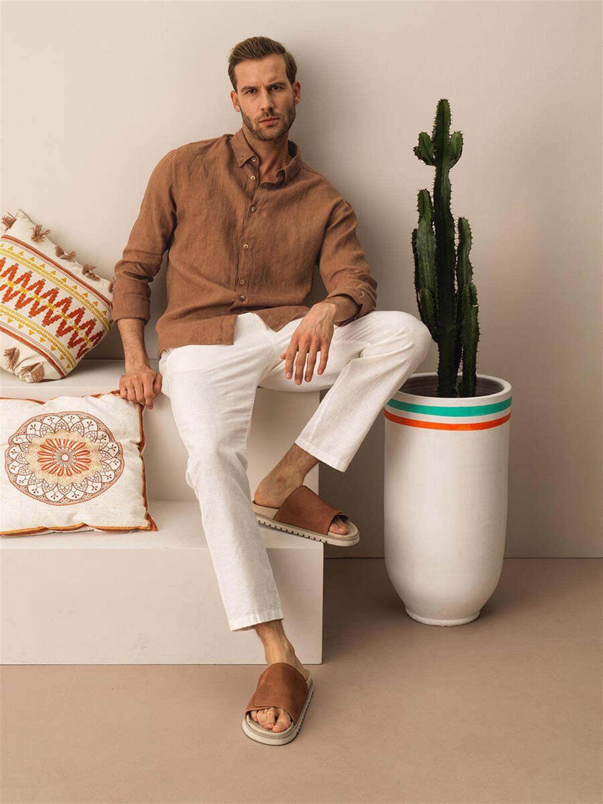 BASİC KETEN GÖMLEK