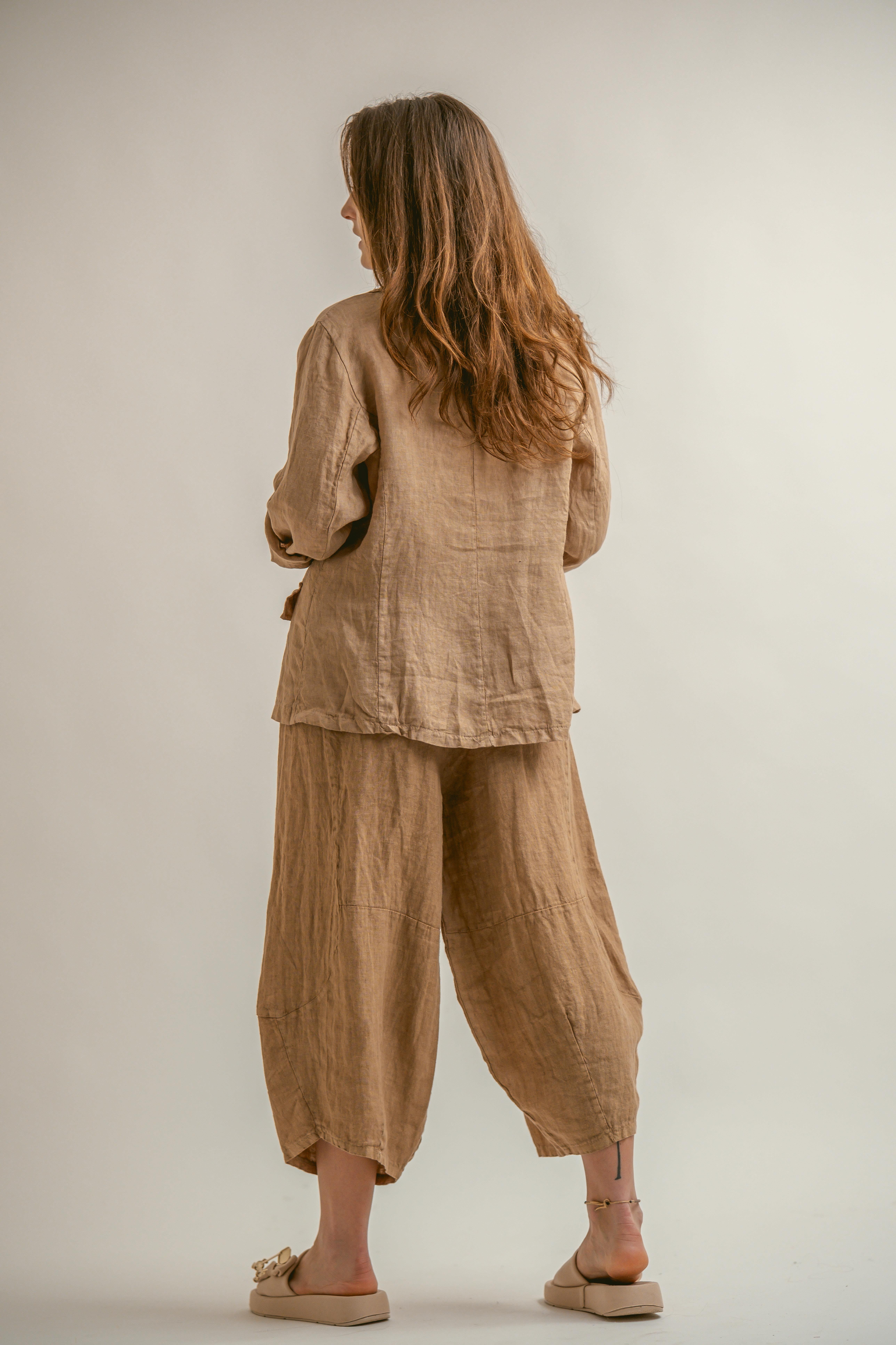 KETEN BELİ LASTİKLİ BALON PANTOLON
