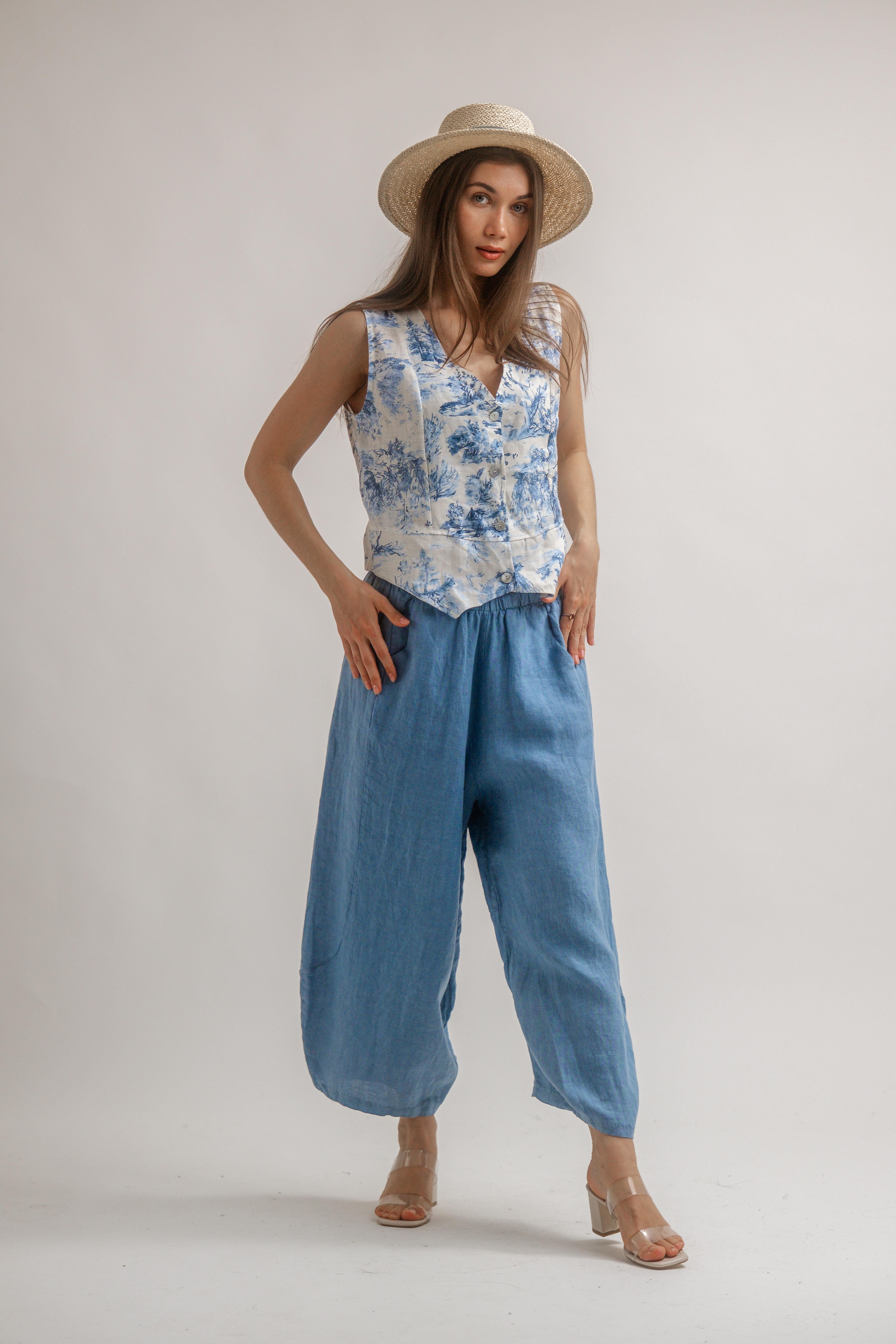 KETEN BELİ LASTİKLİ BALON PANTOLON