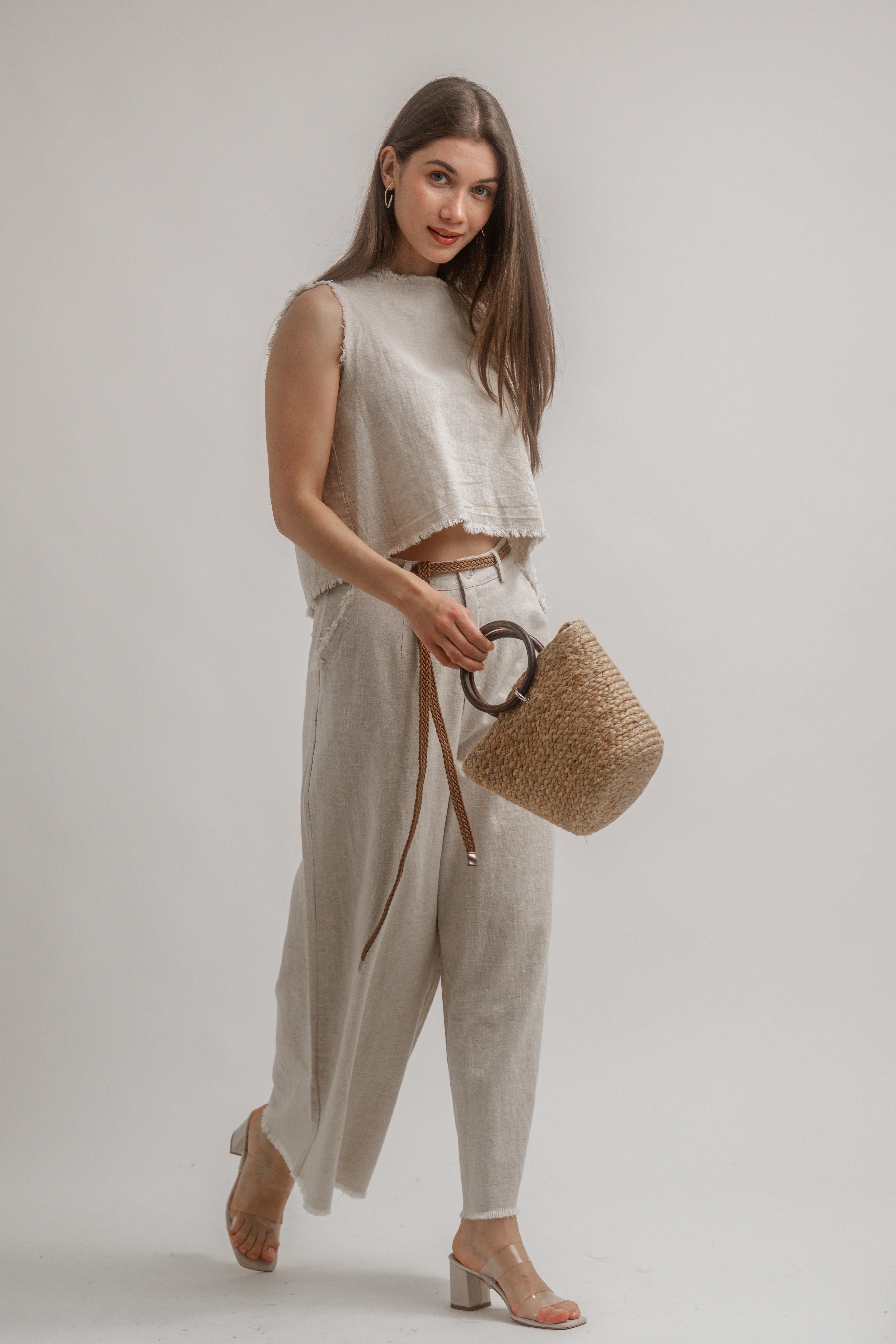 KETEN&KOTON KESİK PAÇA PANTOLON