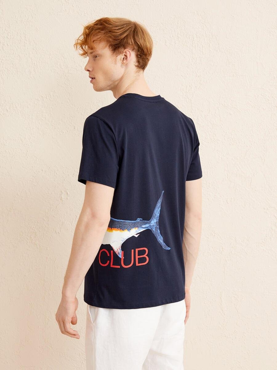 YAN BALIK BASKILI T-SHIRT