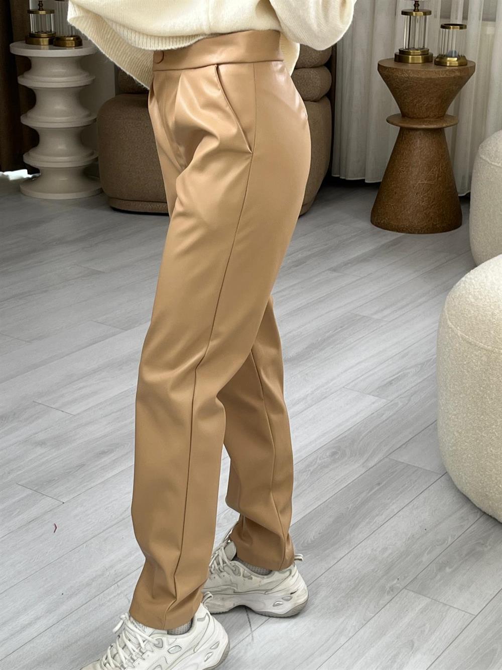 KAHVE DERİ PANTOLON