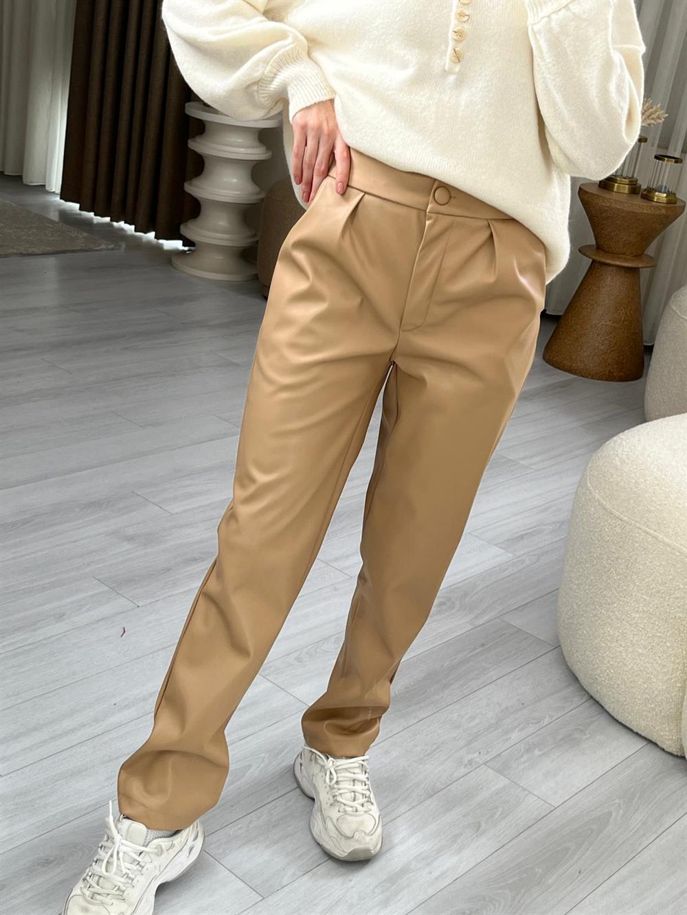 KAHVE DERİ PANTOLON