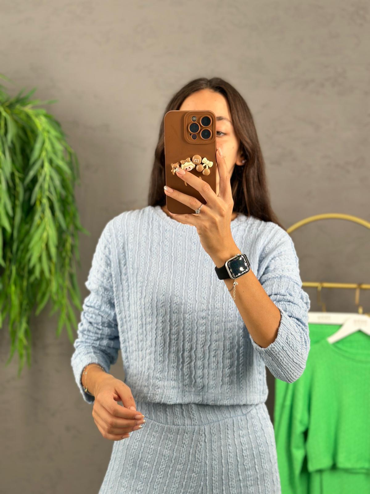 ORJ MARKA BEBE MAVİ TRİKO TAKIM