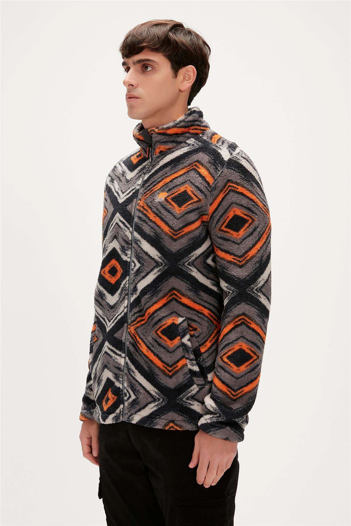 AFRO FULL ZIP PLUSH SİYAH