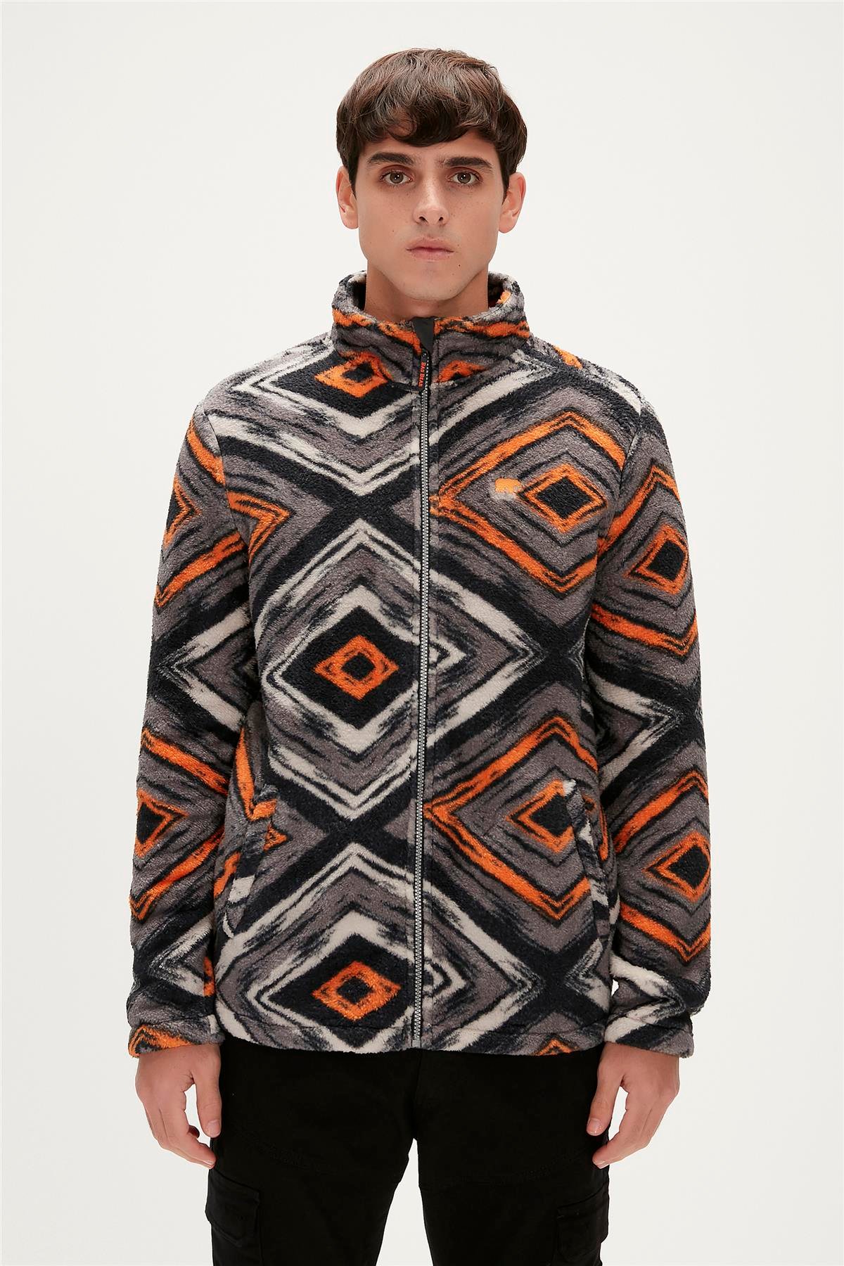 AFRO FULL ZIP PLUSH SİYAH