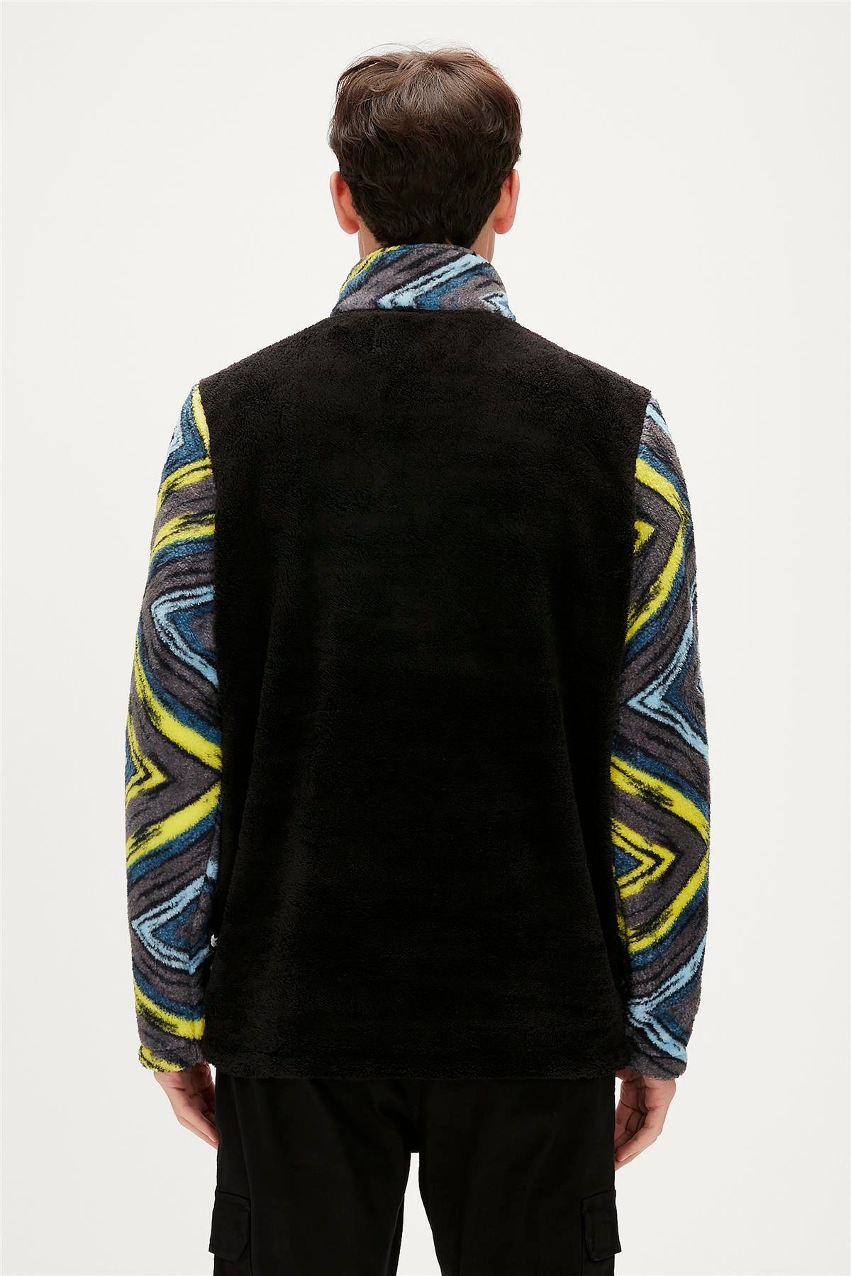 AFRO HALF ZIP PLUSH SİYAH