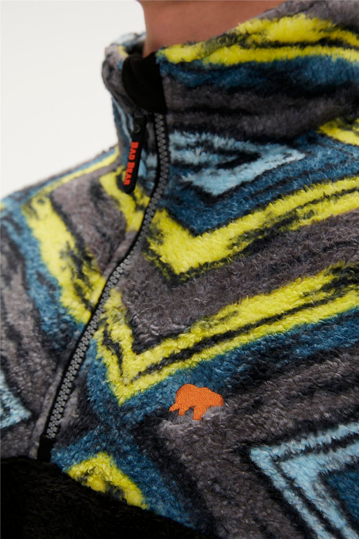 AFRO HALF ZIP PLUSH SİYAH