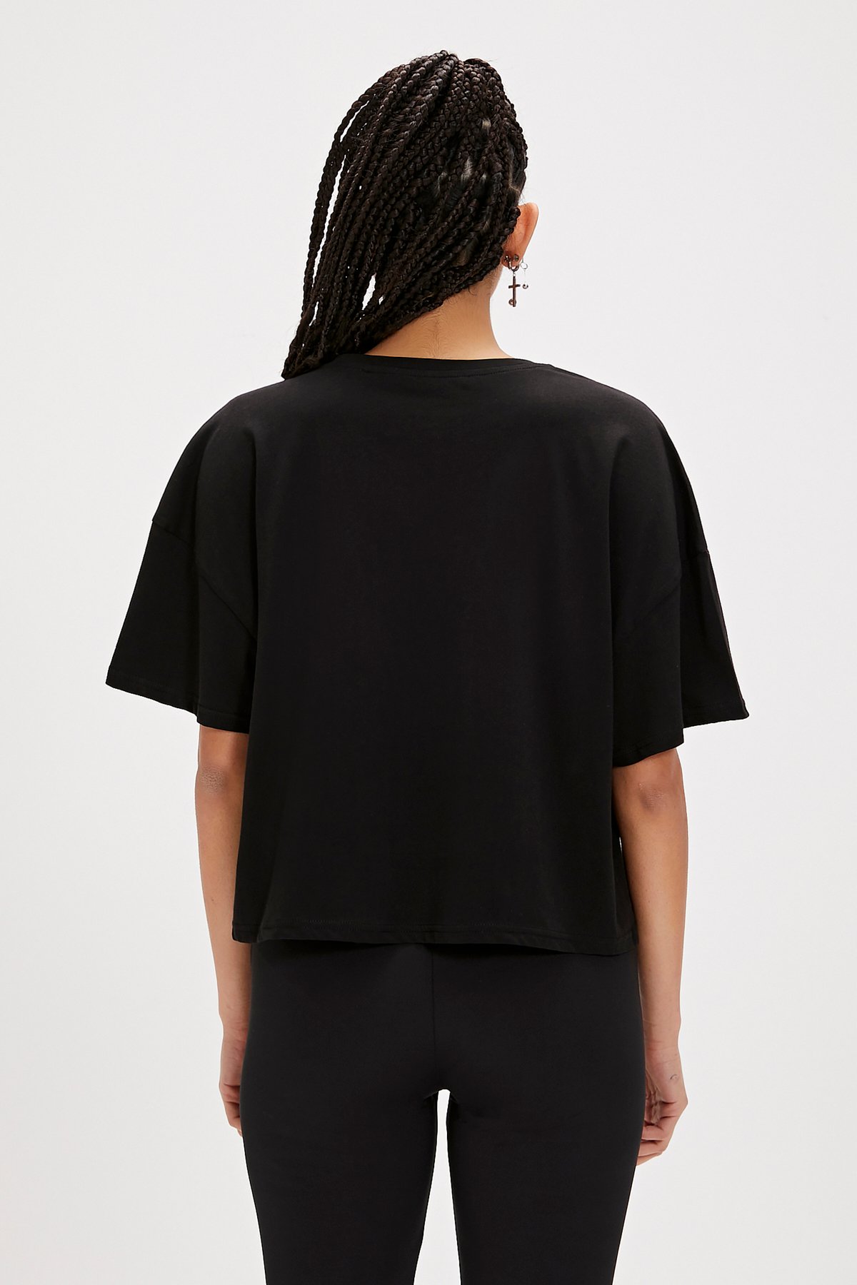 Amanda Siyah Basic Kadın Tişört