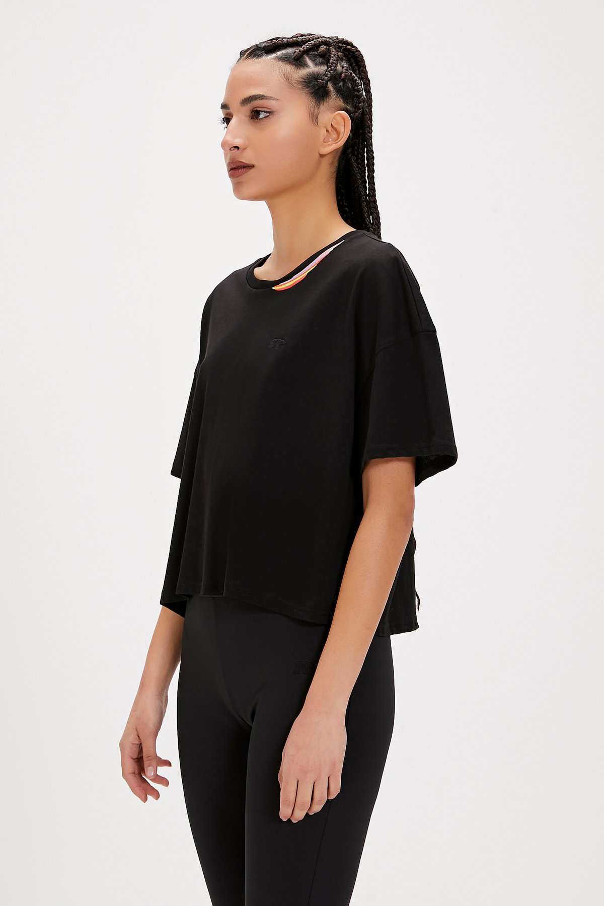 Amanda Siyah Basic Kadın Tişört