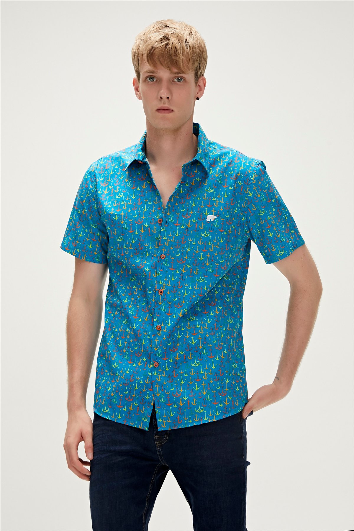 ANCHOR SHIRT MAVİ