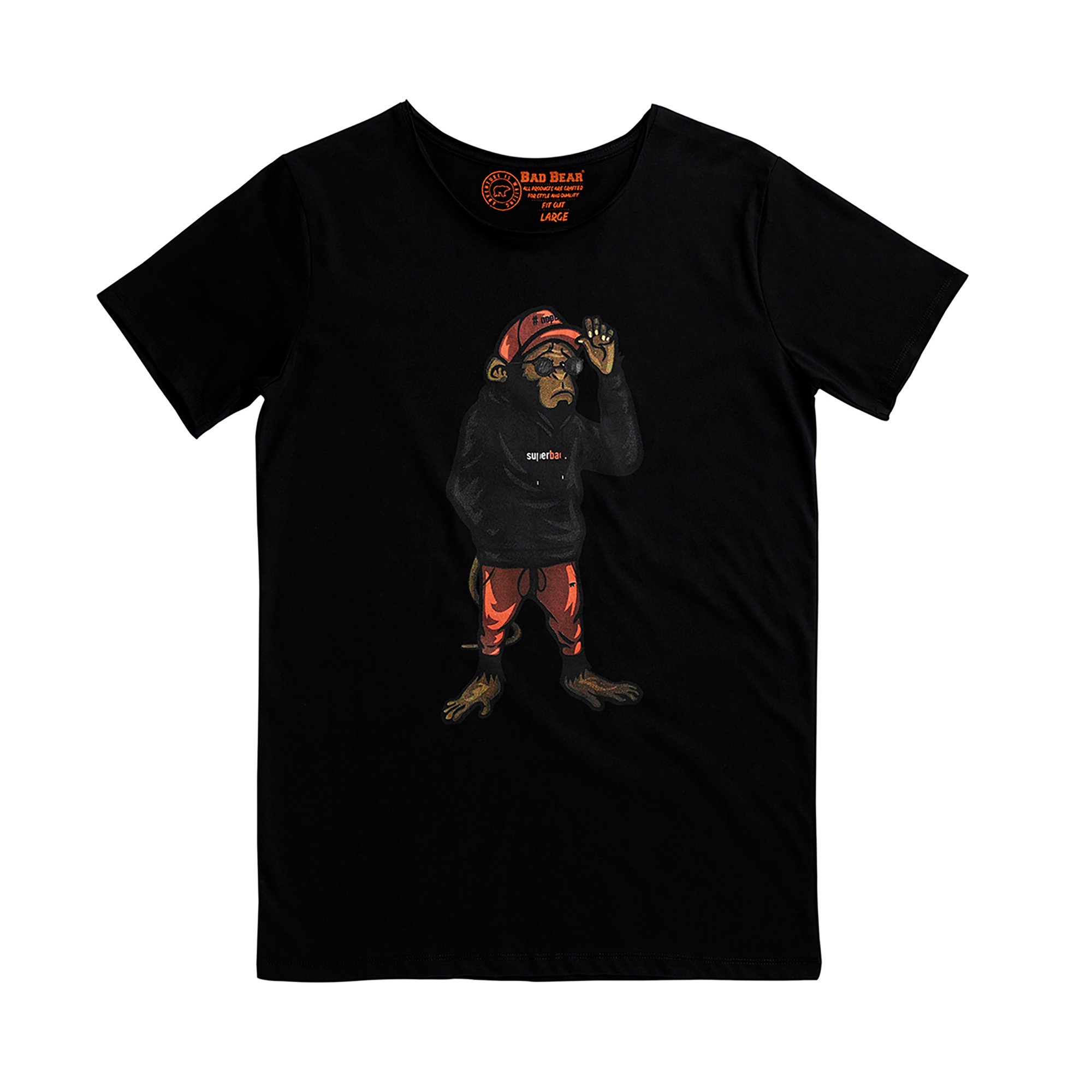 BAD BEARPRINTED TEEAPE TEE NIGHT