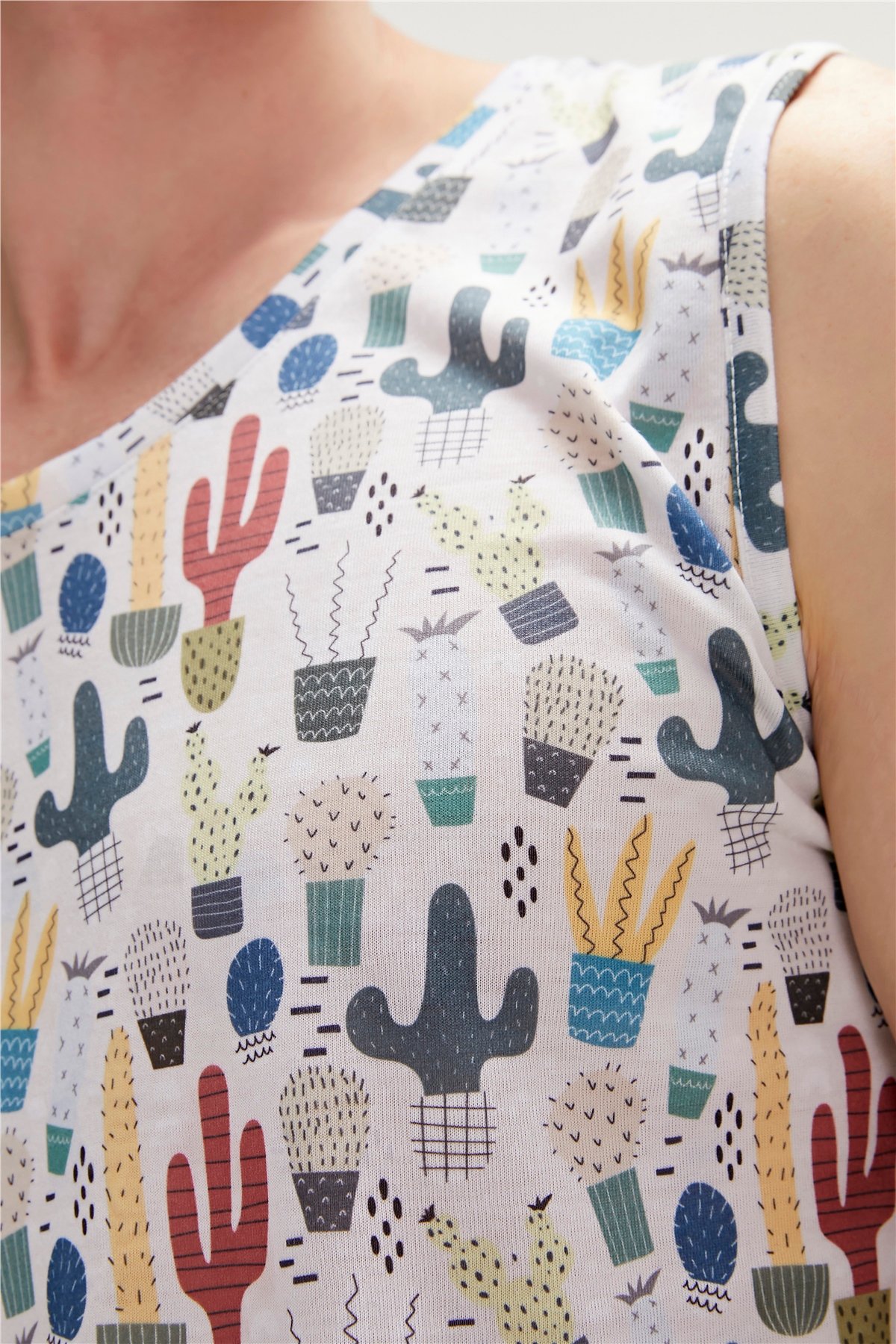 AREOLE TANK-TOP BEYAZ