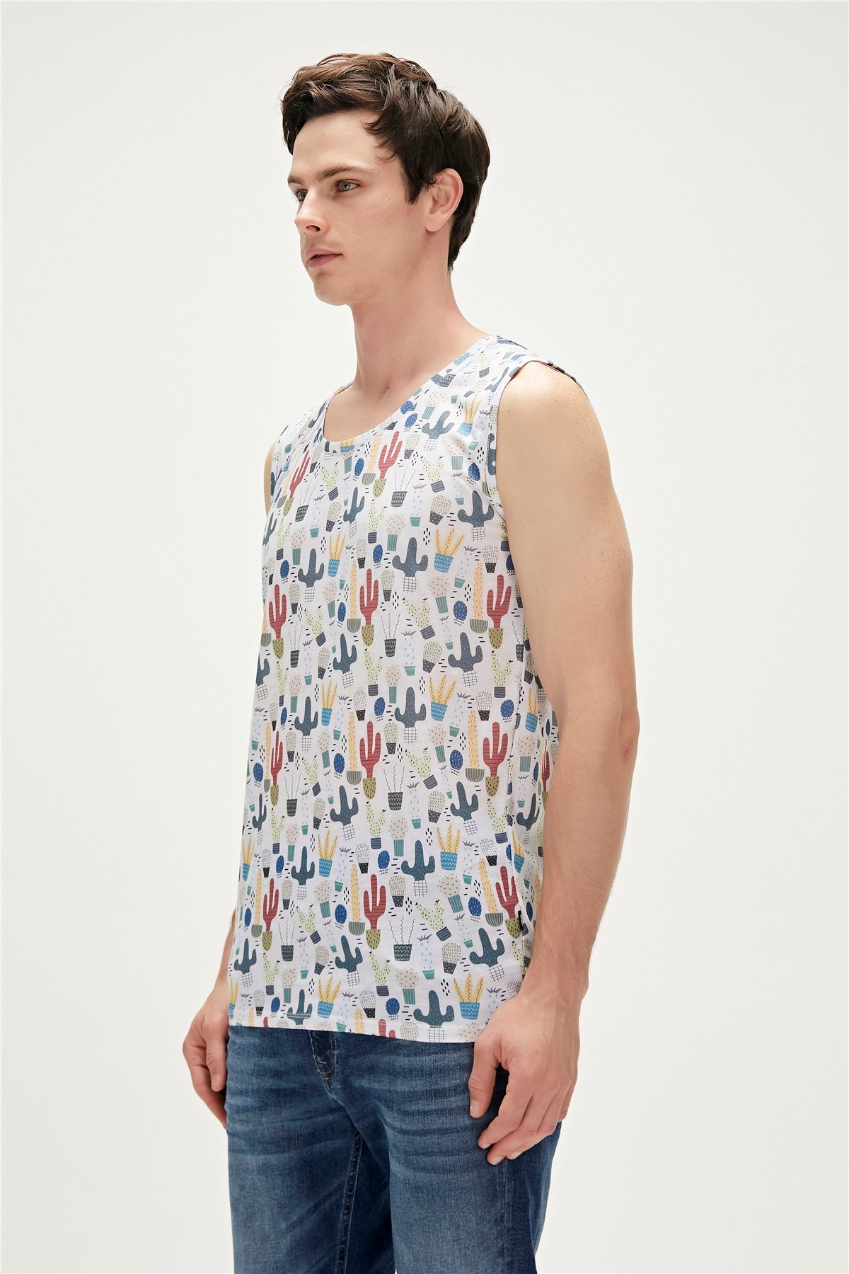 AREOLE TANK-TOP BEYAZ