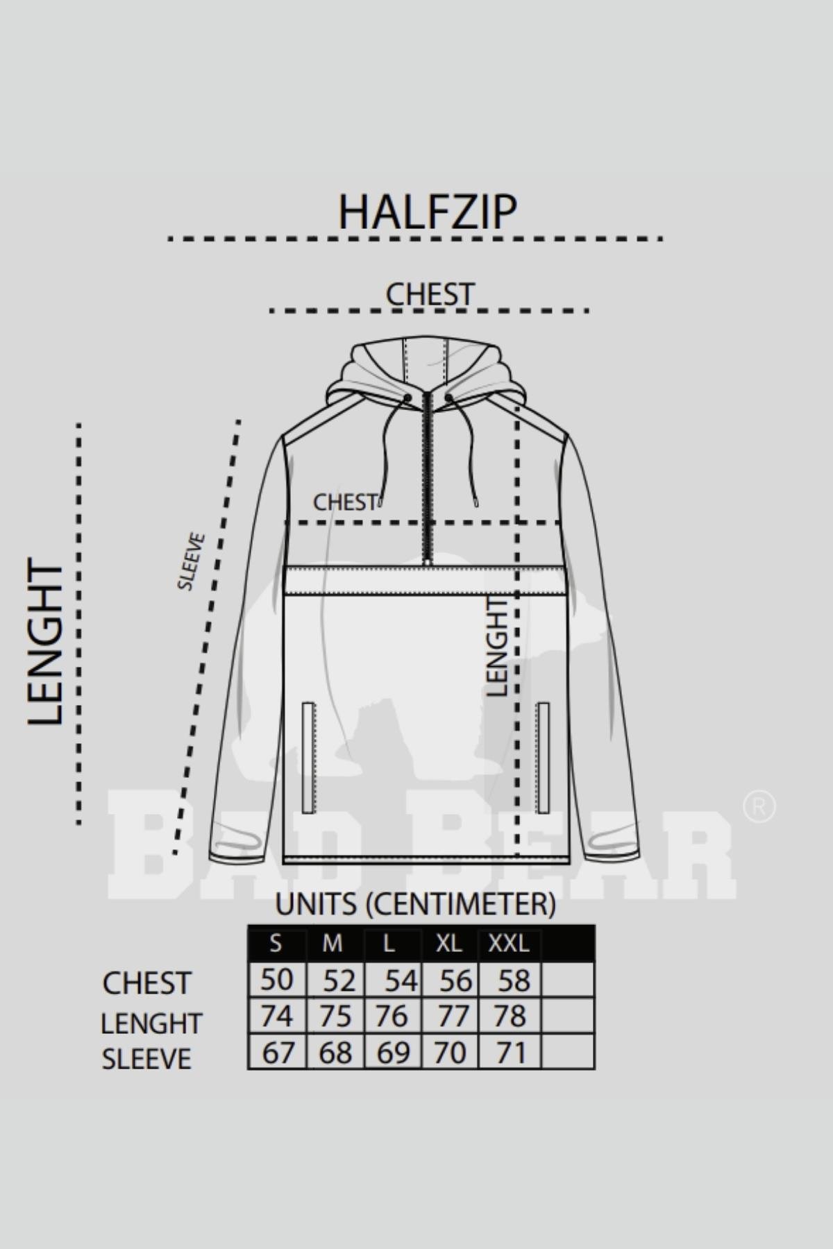 Backup Dark Grey Melange Half-Zip Men's Sweatshirt