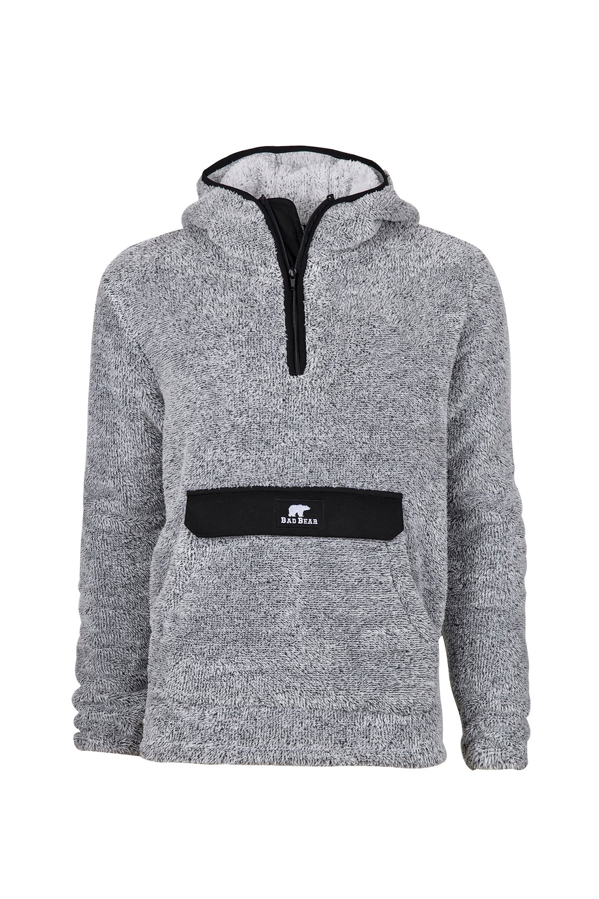 BAD BEAR Erkek INUIT PLUSH Hoodie Siyah Kapüşonlu Peluş Sweatshirt