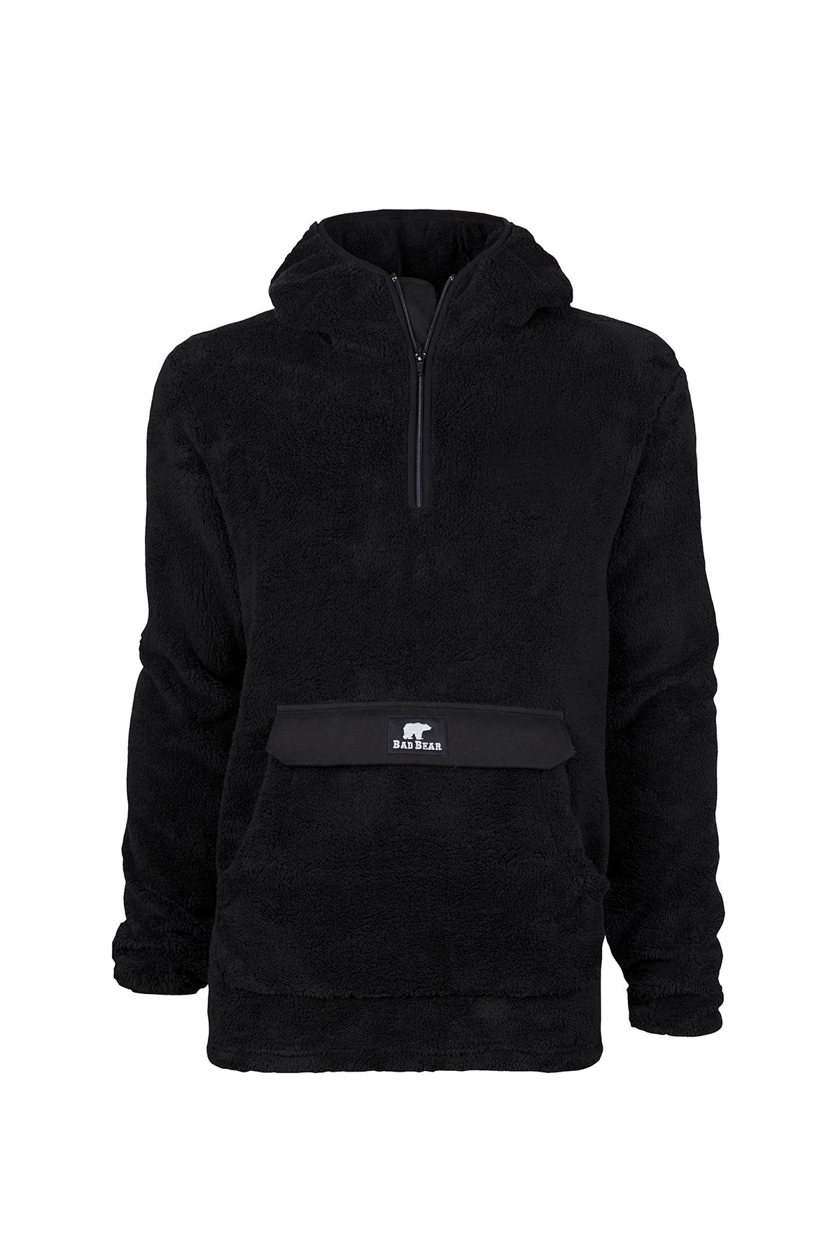 BAD BEAR Erkek INUIT PLUSH Hoodie Siyah Kapüşonlu Peluş Sweatshirt