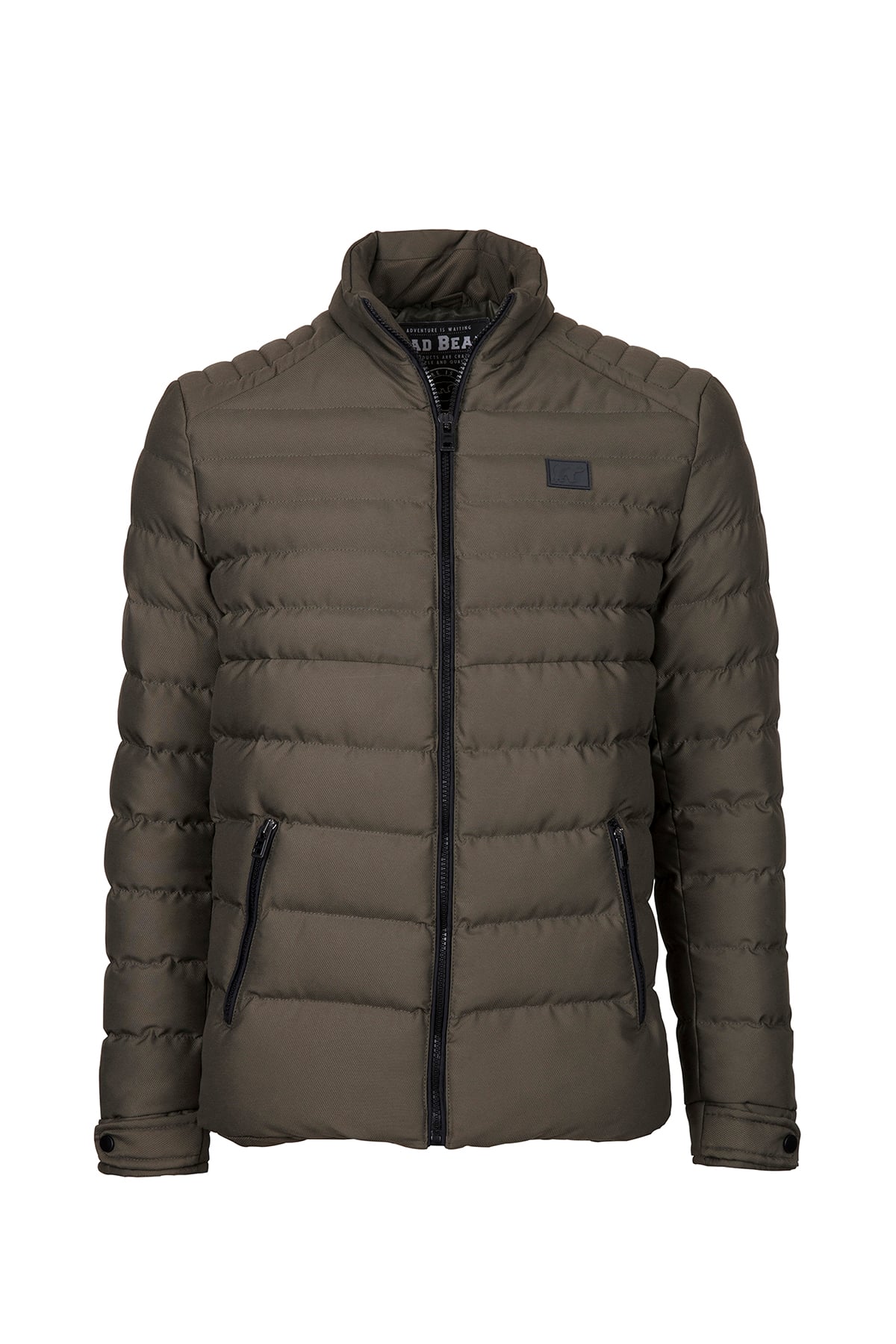 Erkek Coverpuff Puffer Haki Dolgulu Mont