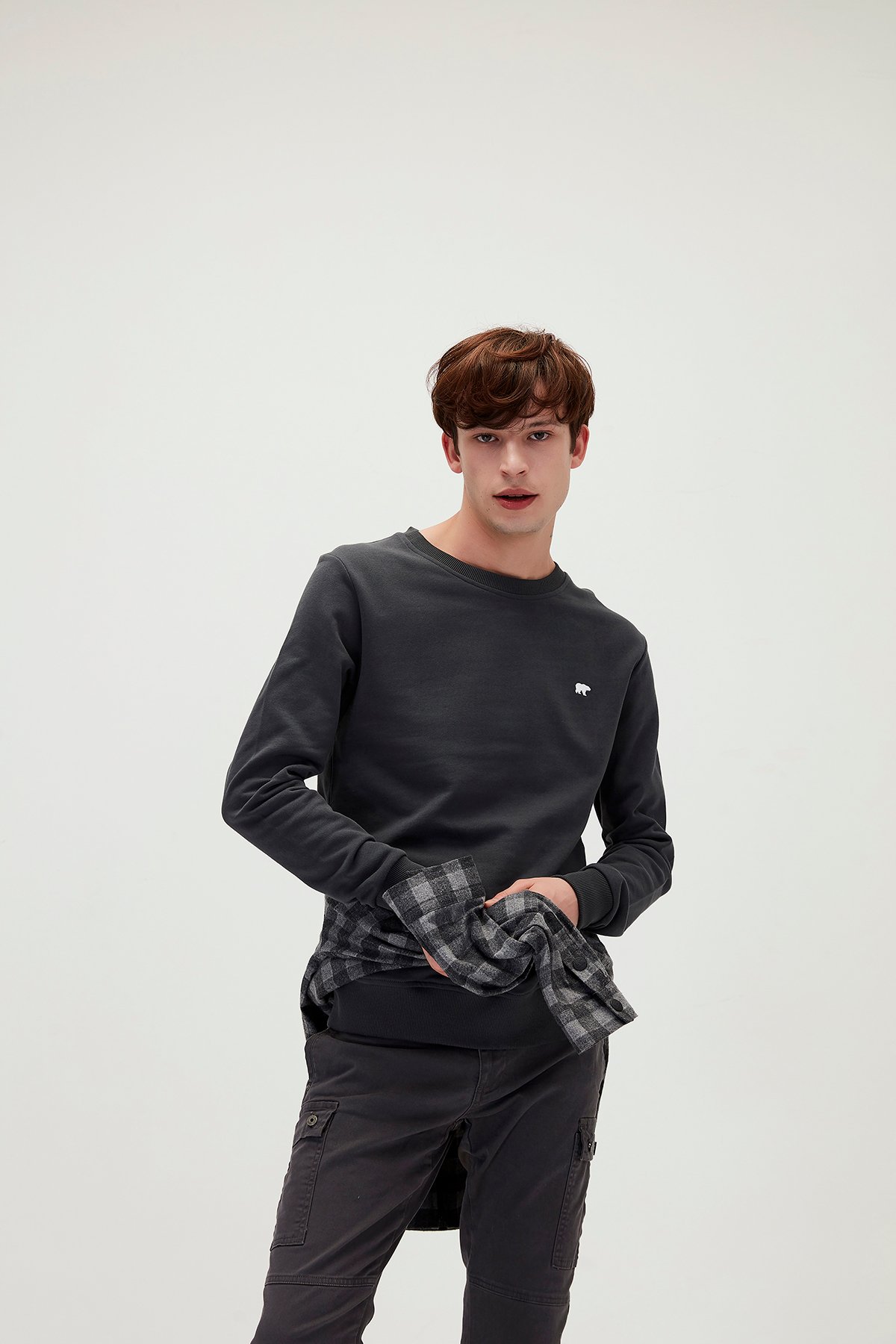 Bad Bear Erkek Antrasit Sweatshırt Presage Crewneck