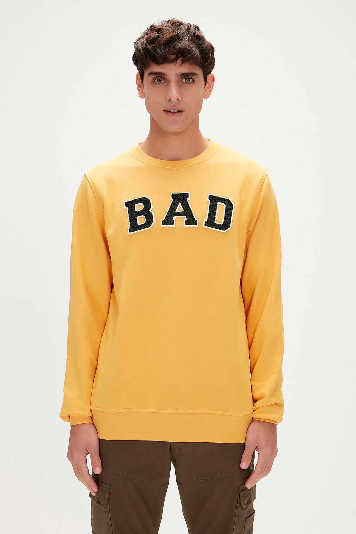 BAD BEAR Erkek BAD CONVEX Hardal Sweatshirt