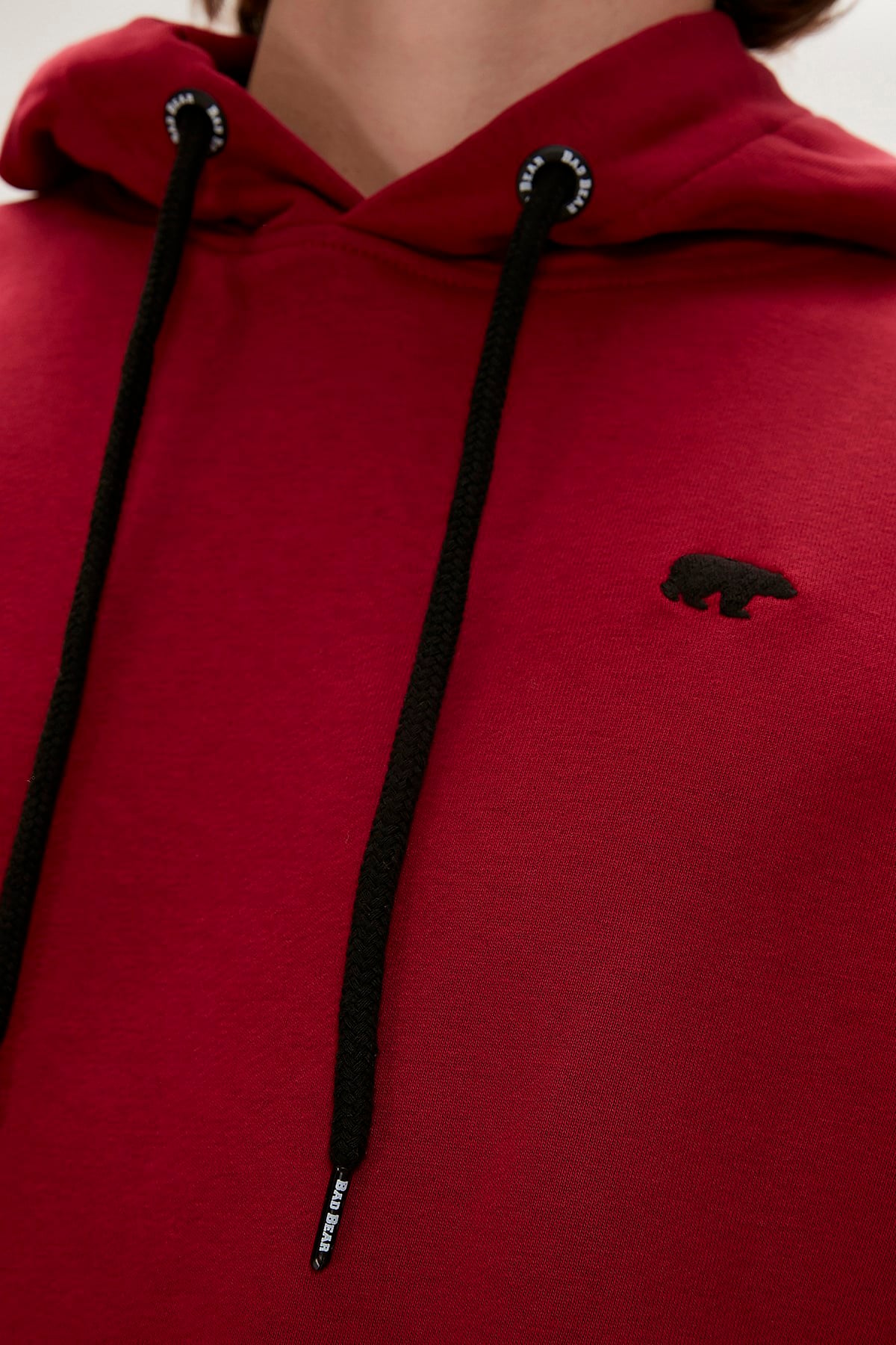BAD BEAR Erkek BAD NECK Bordo  Kapüşonlu Sweatshirt Hoodie