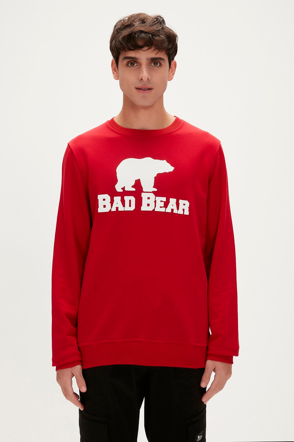 Bad Bear Erkek Parlak Kırmızı Sweatshırt Bad Bear Crewneck