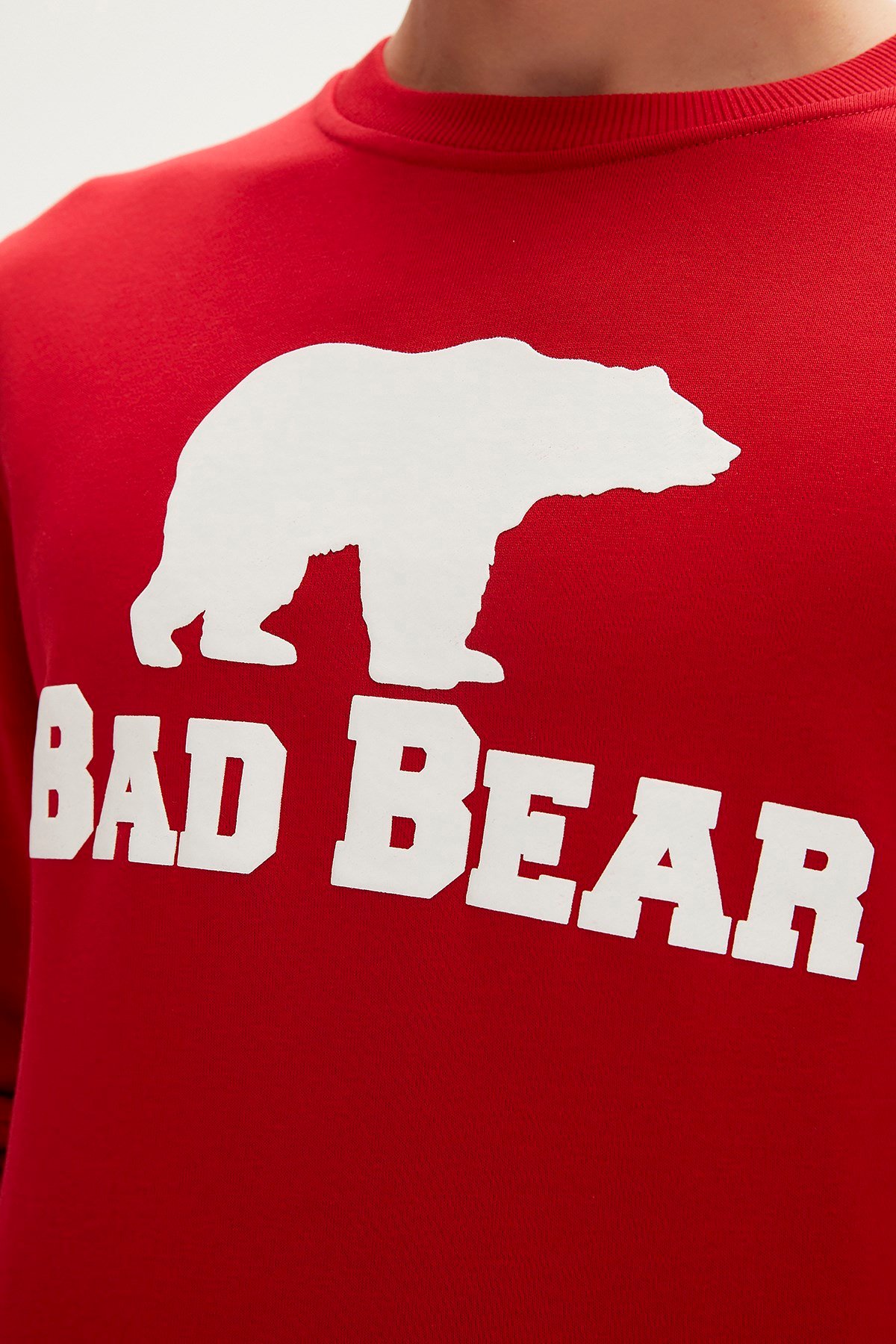 Bad Bear Erkek Parlak Kırmızı Sweatshırt Bad Bear Crewneck
