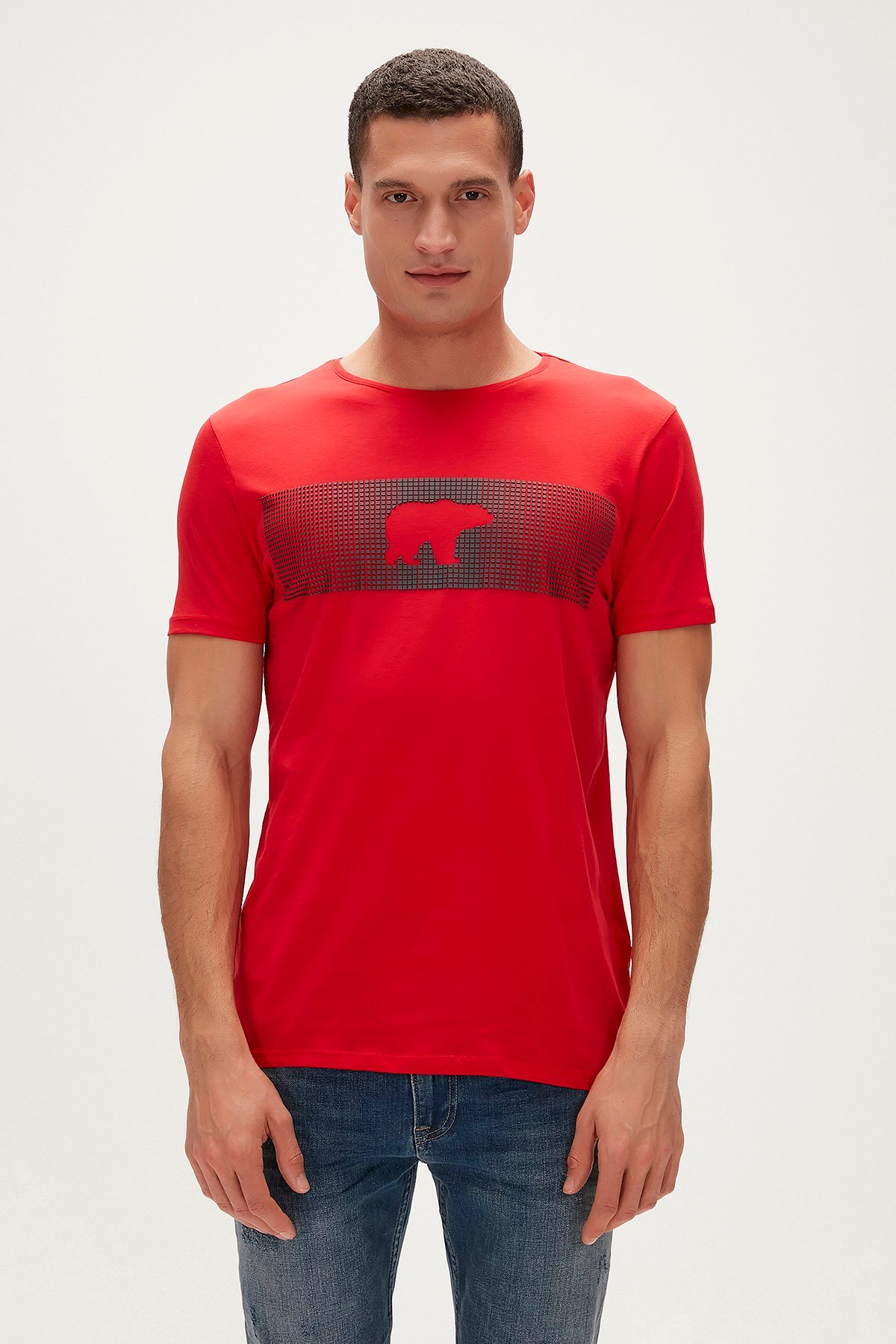 Bad Bear Erkek Parlak Kırmızı Tişört Fancy T-Shırt