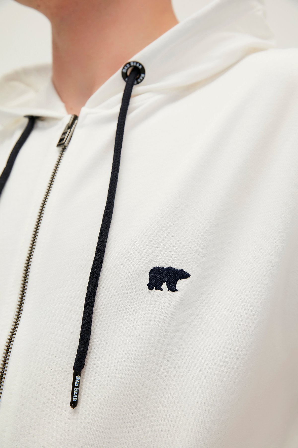 Bad Bear Erkek Kırık Beyaz Sweatshırt Traıner Full-Zıp Sweatshırt