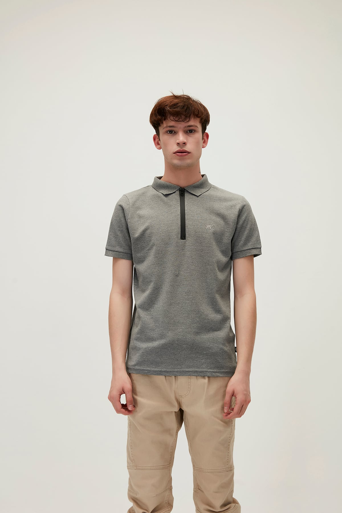 Bad Bear Erkek Koyu Gri Polo Yaka Tişört Cord Polo
