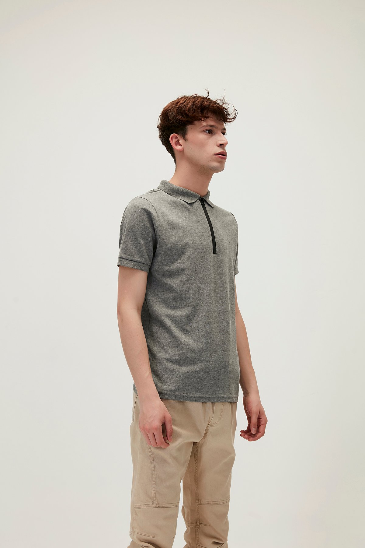 Bad Bear Erkek Koyu Gri Polo Yaka Tişört Cord Polo
