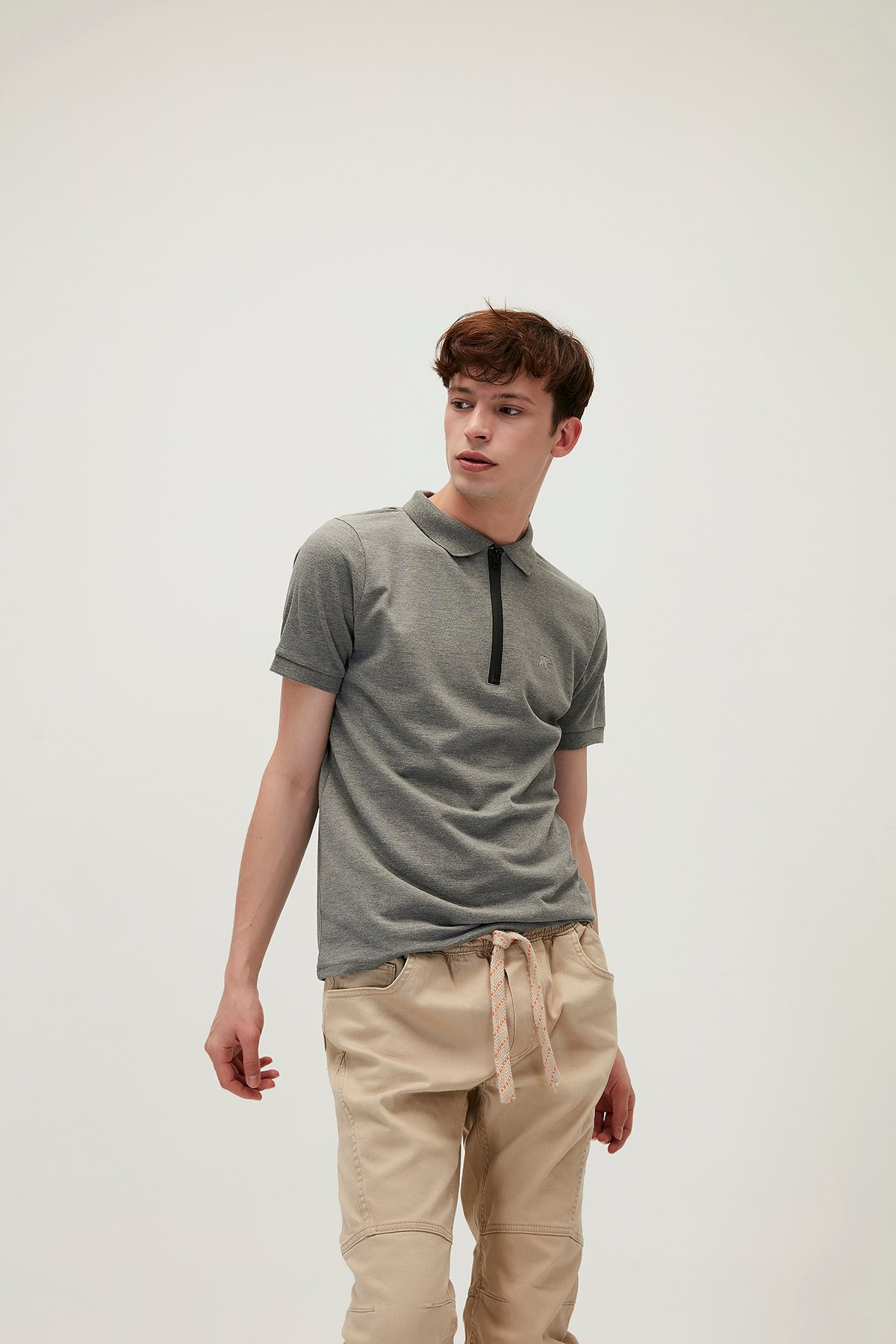 Bad Bear Erkek Koyu Gri Polo Yaka Tişört Cord Polo