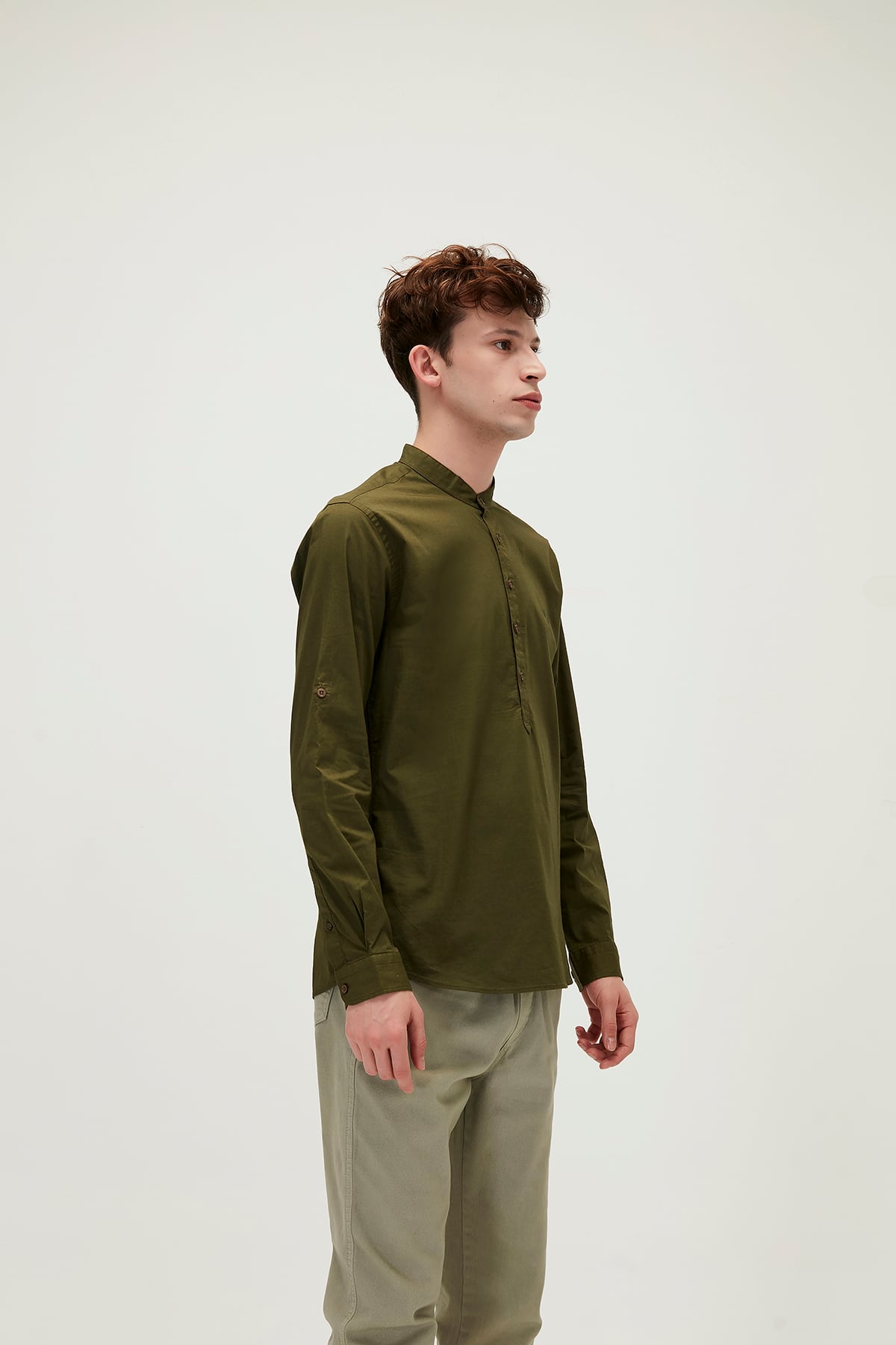 Bad Bear Erkek Koyu Yeşil Gömlek Henley Shırt