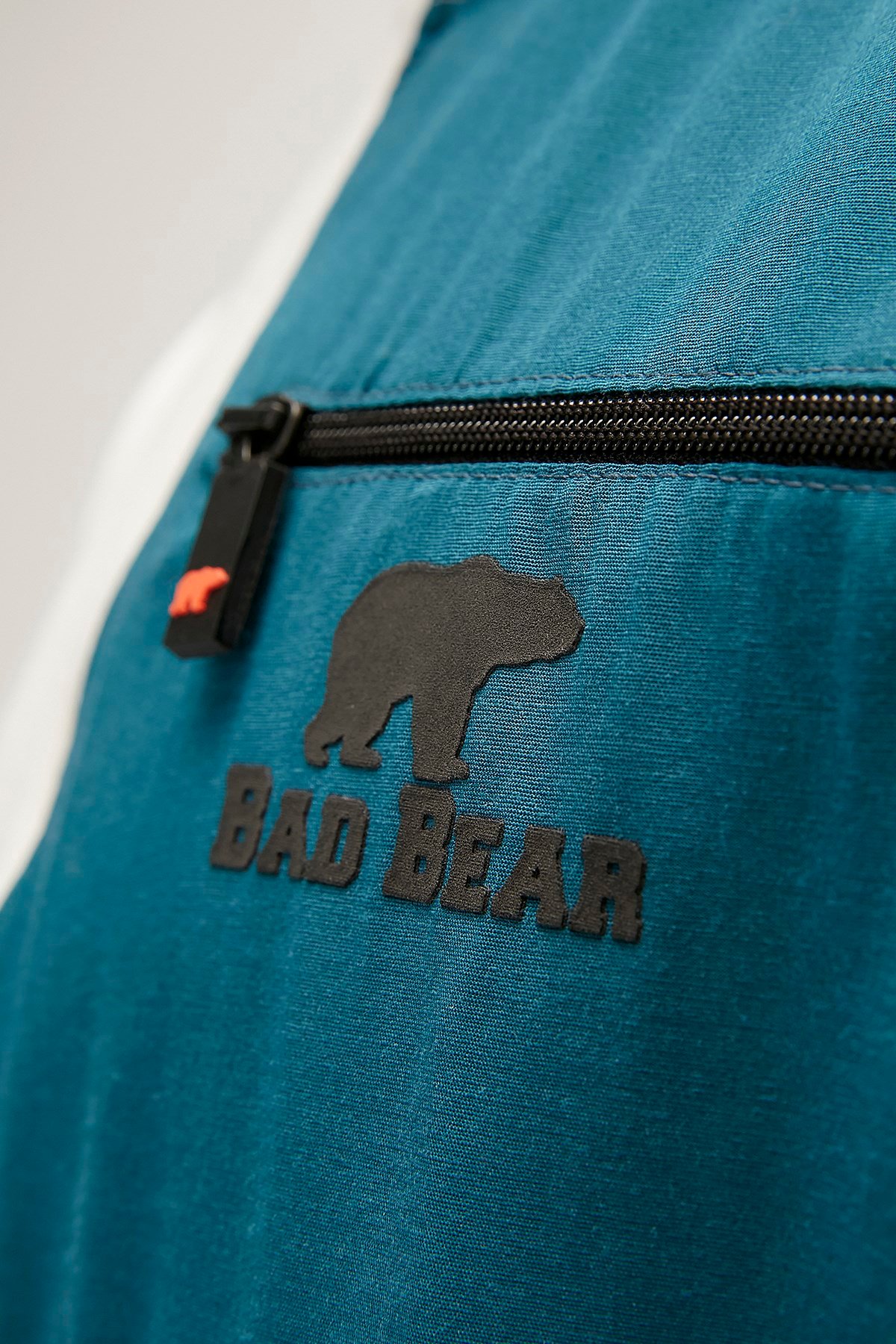 BAD BEAR Erkek LIZARD Off-White Kırık Beyaz Half-Zıp Yarım Fermuarlı Polar