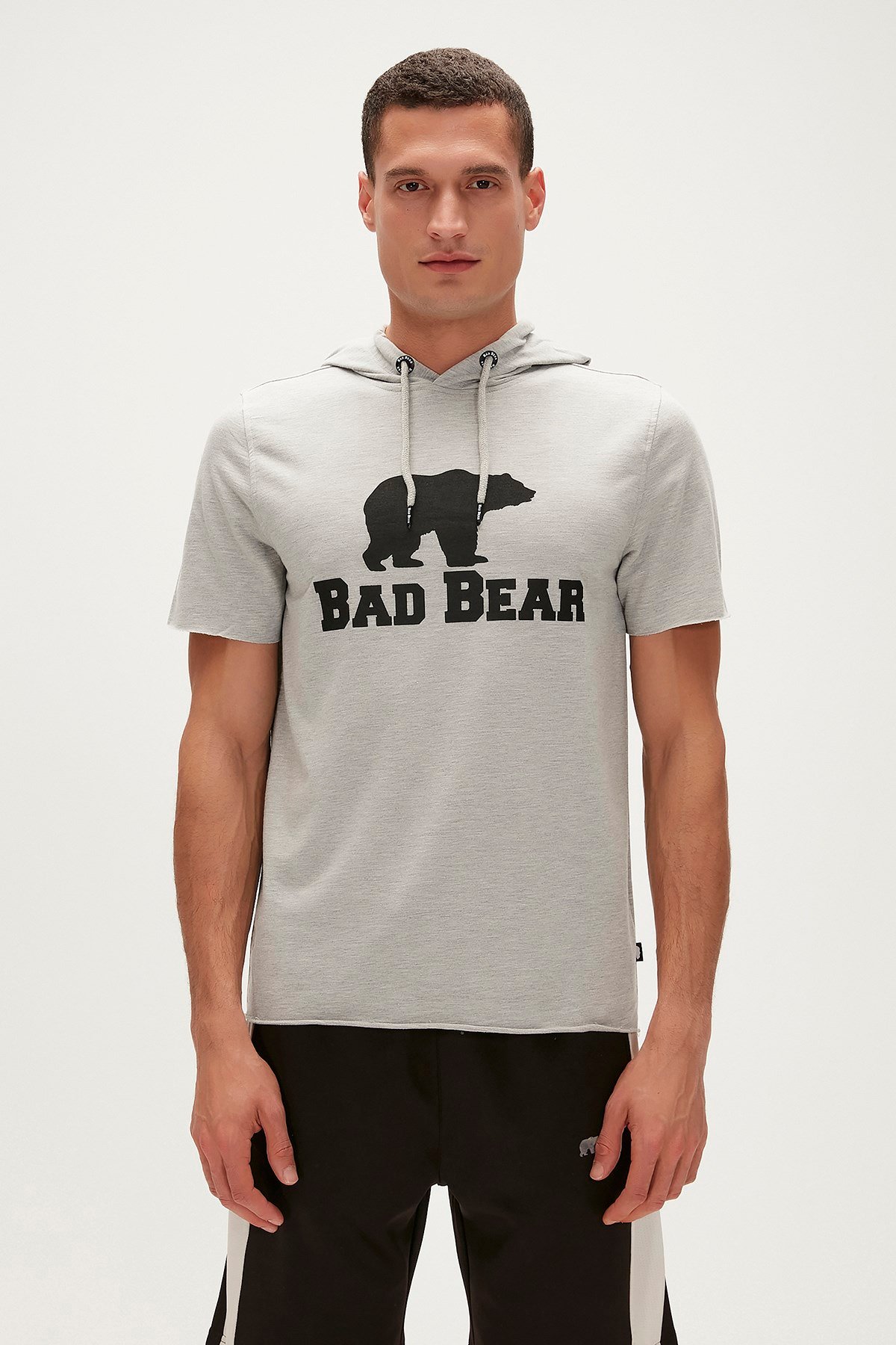 BAD BEAR Erkek PRACTICE SLEEVELESS Gri Melanj  Kapüşonlu Sweatshirt