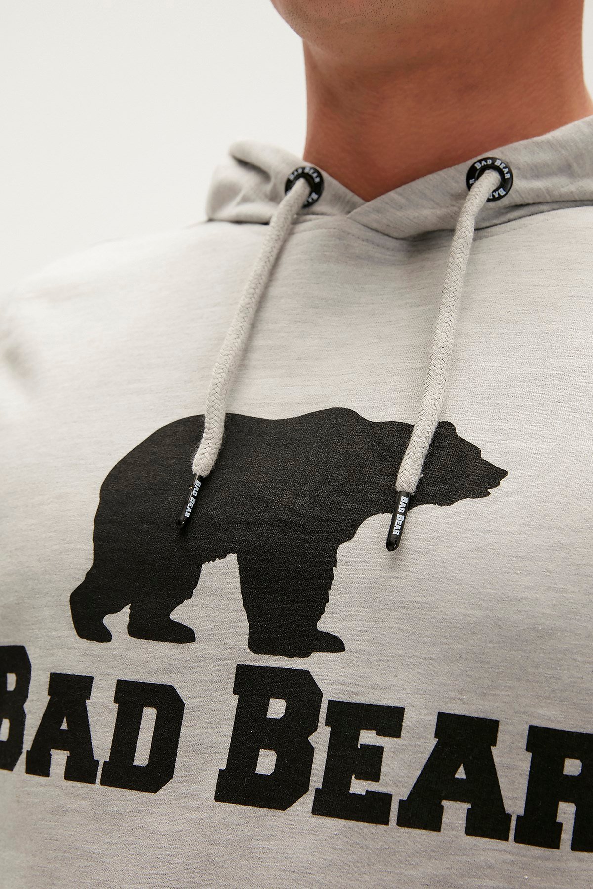 BAD BEAR Erkek PRACTICE SLEEVELESS Gri Melanj  Kapüşonlu Sweatshirt