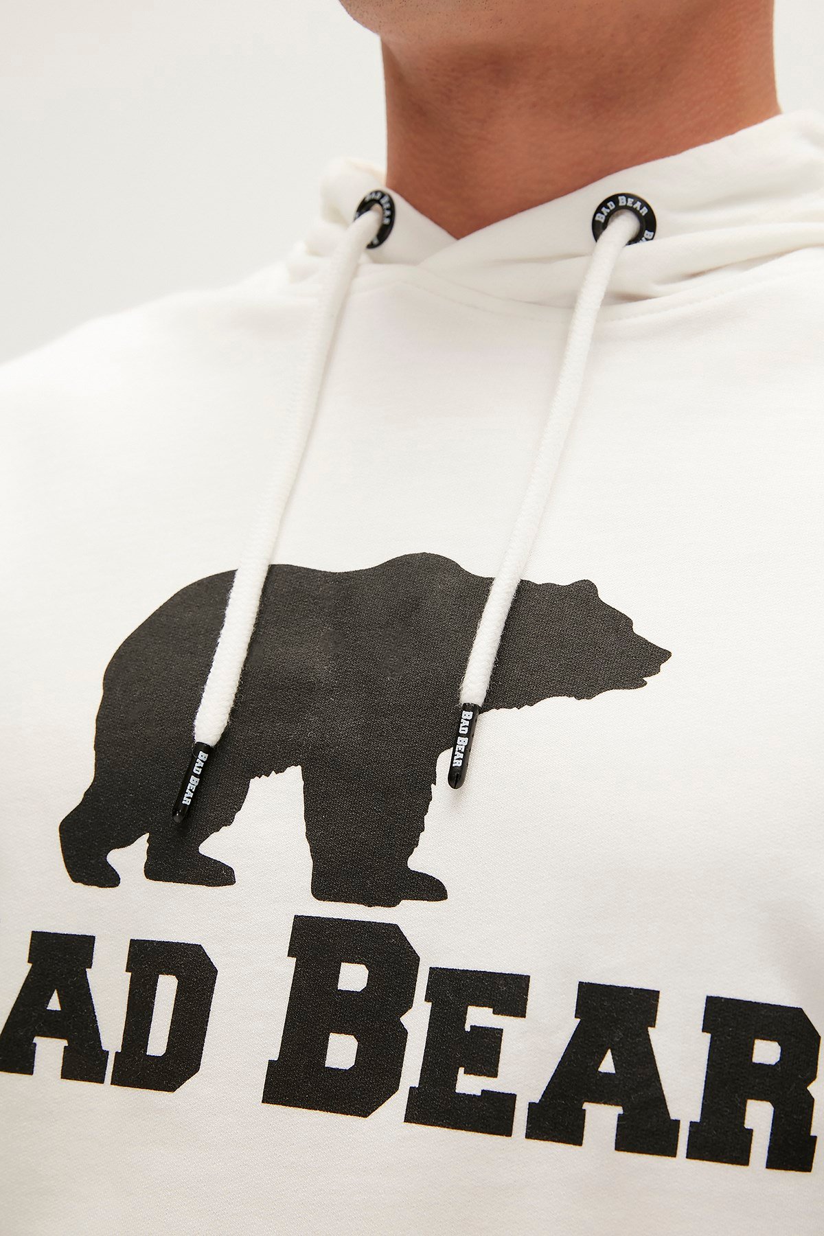 BAD BEAR Erkek PRACTICE SLEEVELESS Off-White Kırık Beyaz Kapüşonlu Sweatshirt