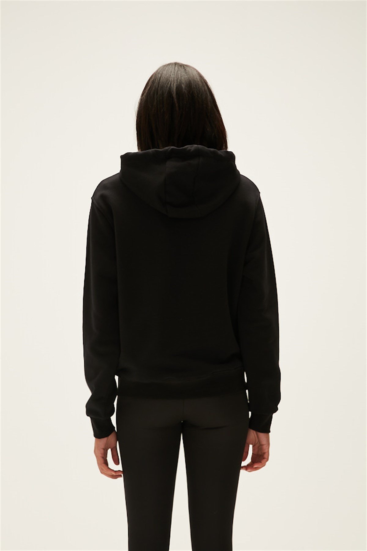 Bad Bear Here Kapüşonlu Kadın Siyah Sweatshirt