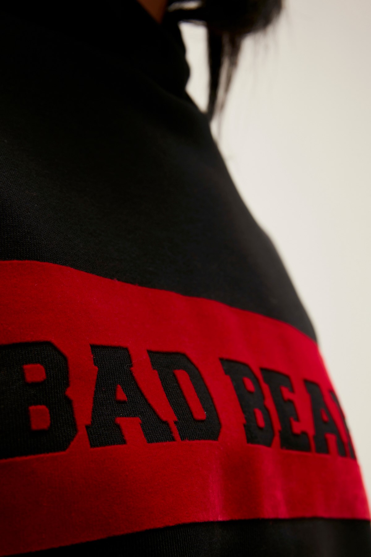 BAD BEAR Kadın FLOG Siyah Kapüşonlu Sweatshirt Hoodie