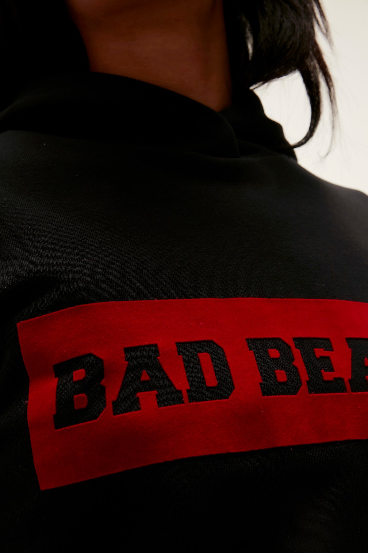 BAD BEAR Kadın FLOG Siyah Kapüşonlu Sweatshirt Hoodie