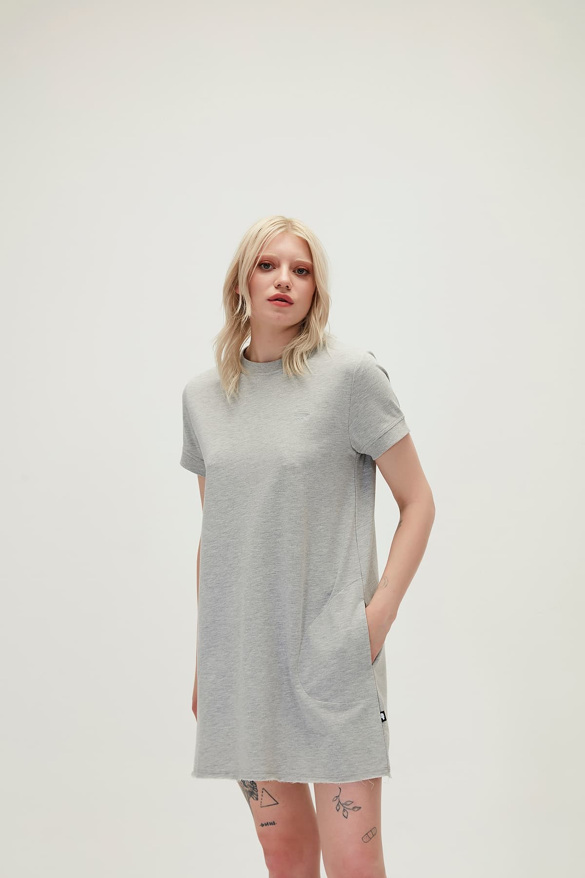 Bad Bear Kadın Gri Melanj Elbise Lıly Dress