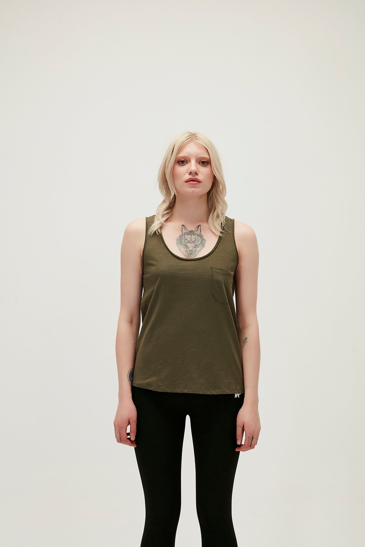 Bad Bear Kadın Haki Atlet Barbara Tank-Top