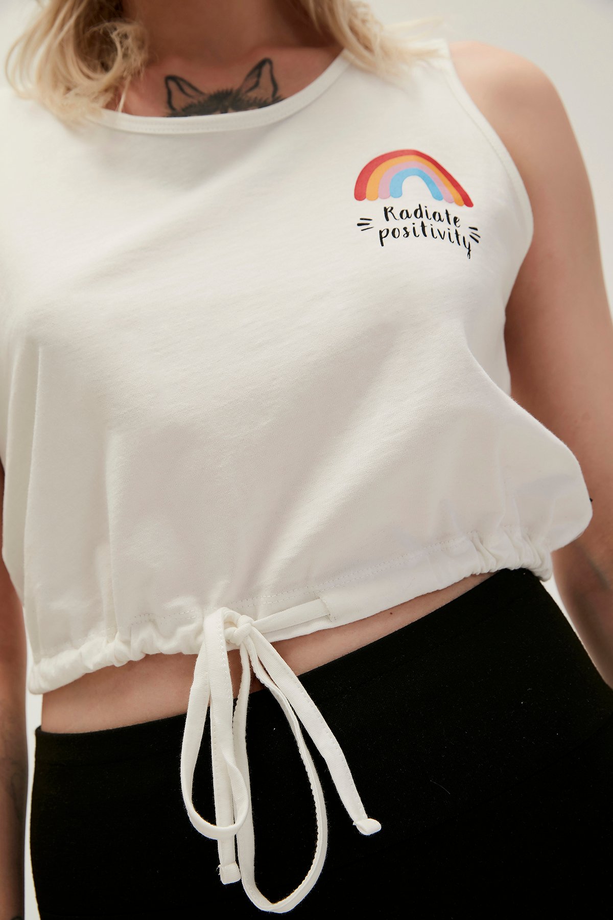 Bad Bear Kadın Kırık Beyaz Atlet Postıve Tank -Top