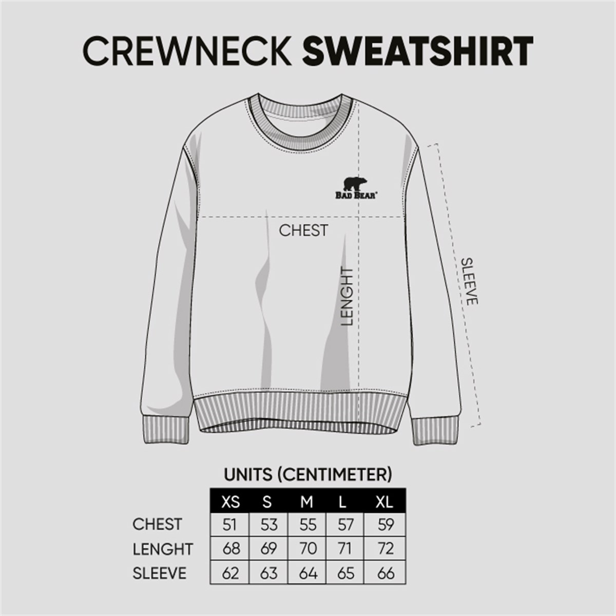 Bad Bear Kadın Phobe Bisiklet Yaka Crewneck Beyaz