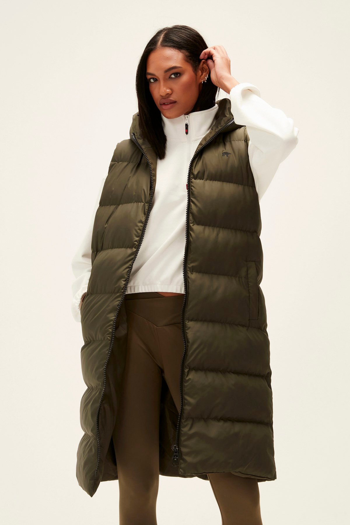 BAD BEAR Kadın WAYFARER Haki Uzun Yelek