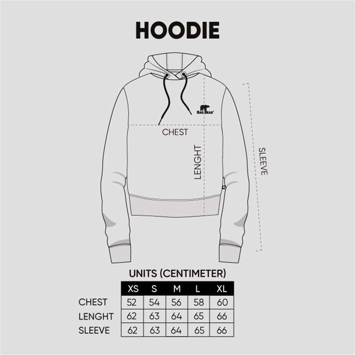 Bad Bear Logo Kapüşonlu Kadın Siyah Sweatshirt 