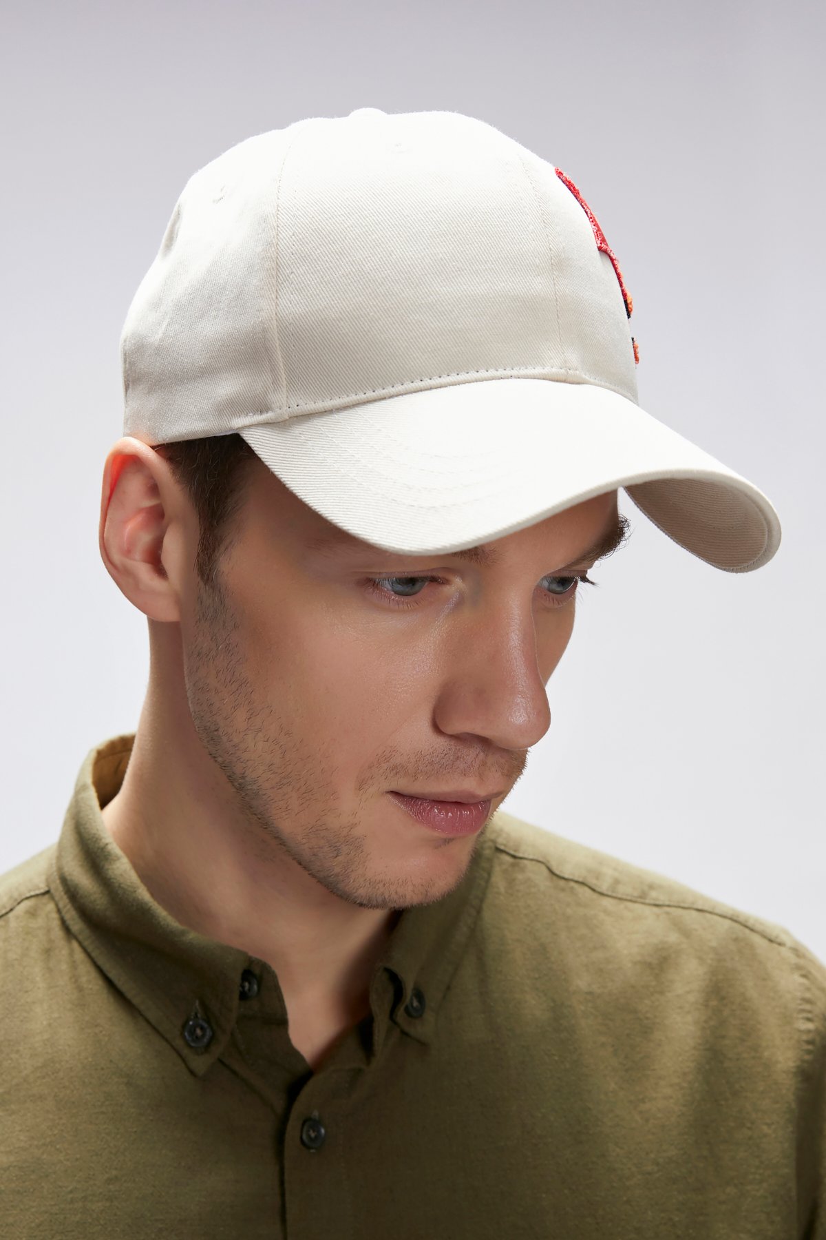 BAD BEAR PATCH CAP BASIC CAP BEIGE  UNISEX CAP BAD BEAR PATCH CAPBAD BEAR PATCH CAP