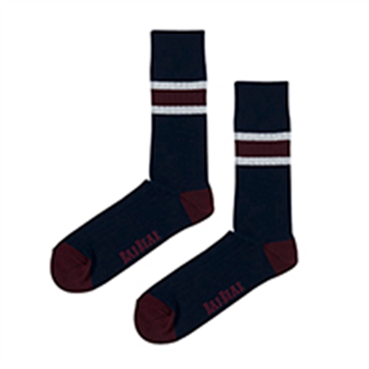 Bad Bear Unisex Siyah-Bordo Çorap Flat Tall