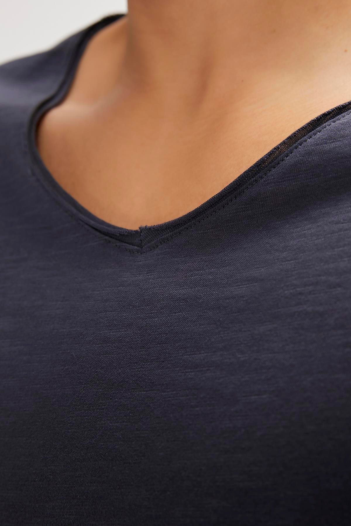 Bad Bear V-Neck T-Shirt Antrasit Basic Erkek Tişört