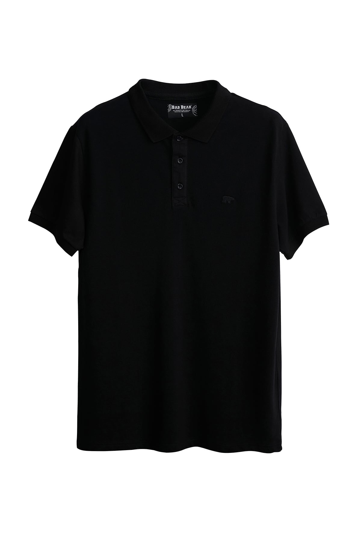 Bad Bear Erkek Siyah Polo Yaka Tişört Stark Polo